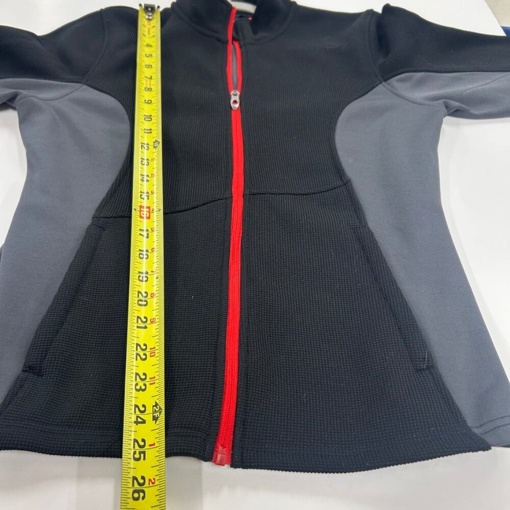0403 Spyder Women’s Constant Full-Zip Fleece Jacket-Black/Gray/Red Softshell - Picture 8 of 12